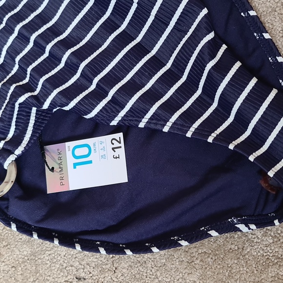 Navy stripe swimsuit - Picture 3 of 6